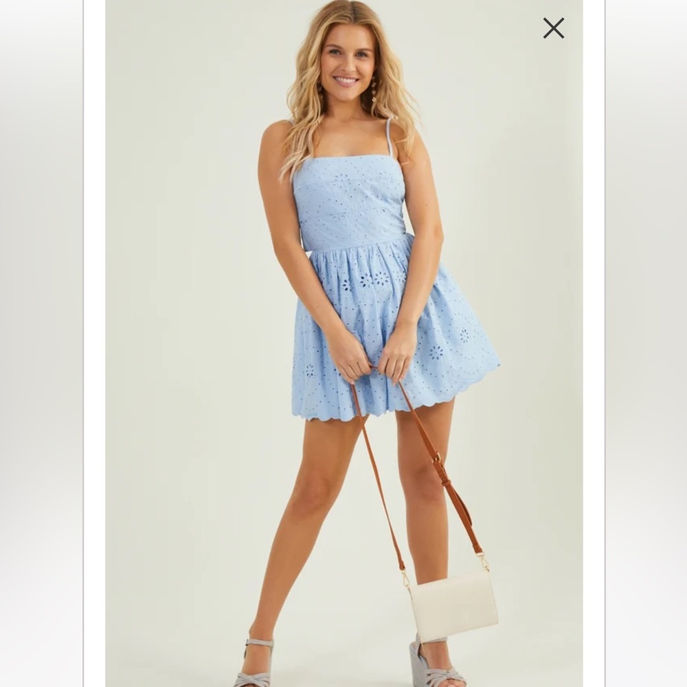 New with tags altard state Sophia eyelet mini dress - Picture 4 of 6